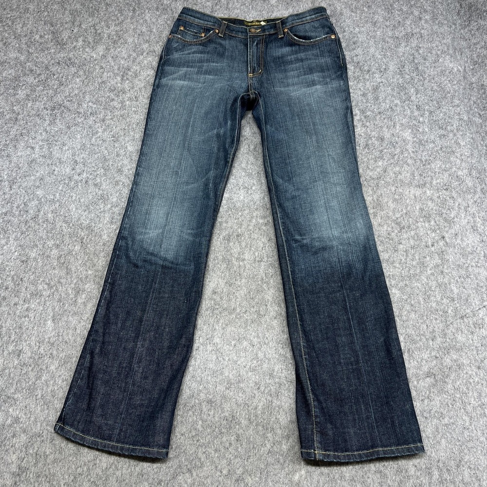 David Kahn Jeans Womens 10‎ Blue Mid Rise Bootcut Lauren Stretch Denim USA 32x33
